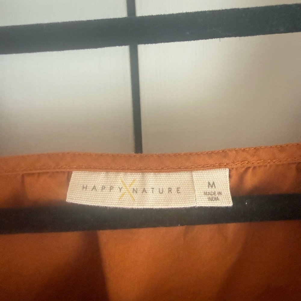 Happy X Nature Women’s Kate Hudson Juliet Blouse Top Orange Boho Feminine Size M - Picture 3 of 5